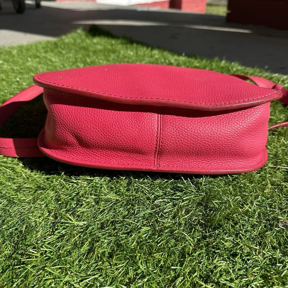 Kate Spade Orchard Street Hemsley‎ Saddle Bag Pink Pebbled Leather Crossbody